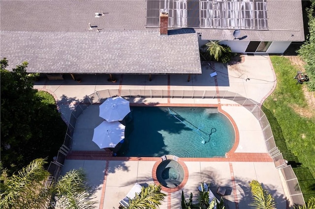 8873 Reche Canyon Rd, Colton, CA 92324 - aerial view of property and surrounding area featuring a pool