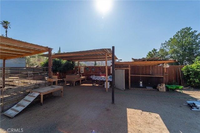 8873 Reche Canyon Rd, Colton, CA 92324 - view of patio with an exterior structure and an outbuilding