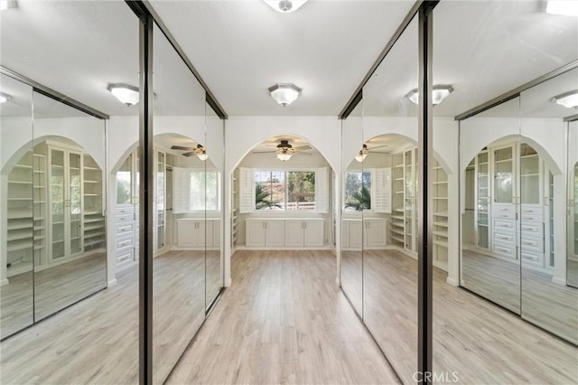 8873 Reche Canyon Rd, Colton, CA 92324 - full bath with wood finished floors, ceiling fan, and a walk in closet