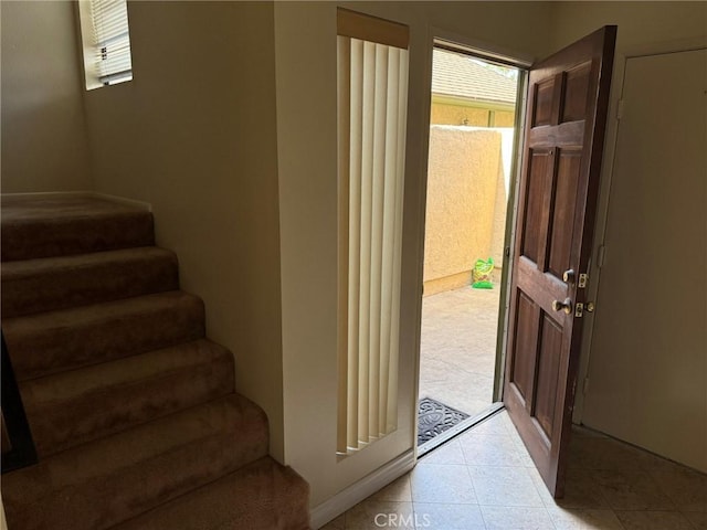 640 Juniper Way, La Habra, CA 90631 - entrance foyer featuring stairs and light tile patterned floors