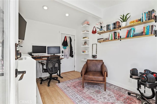 23906 Fernmead Ln, Harbor City, CA 90710 - office featuring light wood finished floors and recessed lighting