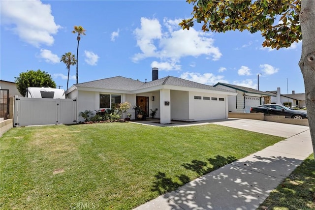 23906 Fernmead Ln, Harbor City, CA 90710 - ranch-style home with a garage, driveway, a gate, and stucco siding