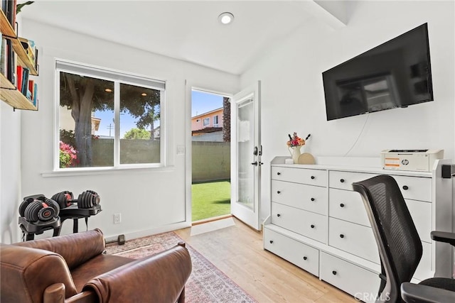 23906 Fernmead Ln, Harbor City, CA 90710 - office with light wood-type flooring and recessed lighting