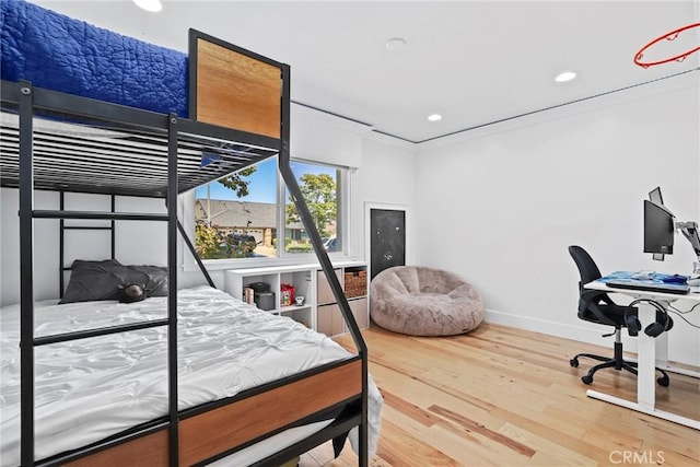 23906 Fernmead Ln, Harbor City, CA 90710 - bedroom with wood finished floors, an office area, and recessed lighting