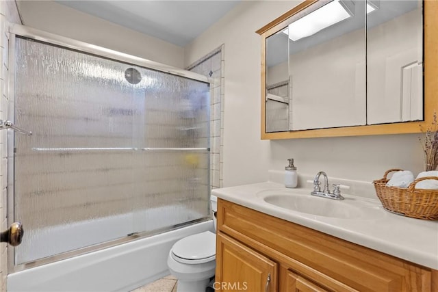 27124 Cabrera Ave, Saugus, CA 91350 - bathroom with vanity and bath / shower combo with glass door