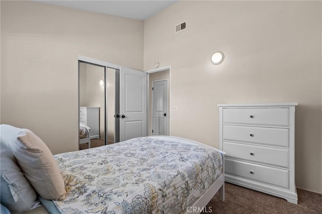 27124 Cabrera Ave, Saugus, CA 91350 - carpeted bedroom featuring a closet and a towering ceiling