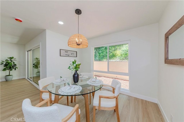 1615 Via Linda Unit 16, Fullerton, CA 92833 - dining space featuring light wood finished floors, recessed lighting, and a chandelier