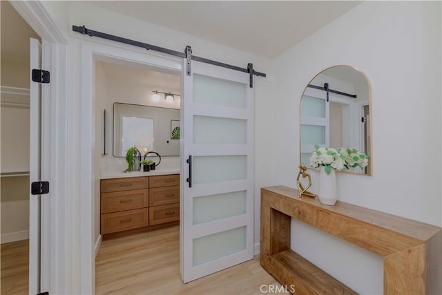 1615 Via Linda Unit 16, Fullerton, CA 92833 - bathroom with wood finished floors and vanity