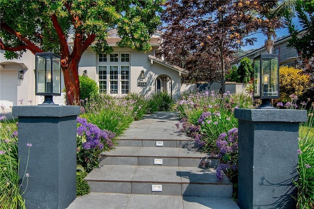 3417 Kildare Ct, Burbank, CA 91504 - view of property hidden behind natural elements featuring stucco siding