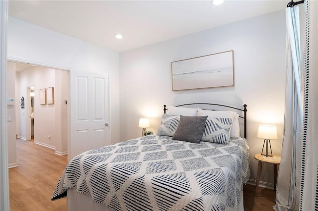 3417 Kildare Ct, Burbank, CA 91504 - bedroom with light wood-type flooring, recessed lighting, and a heating unit