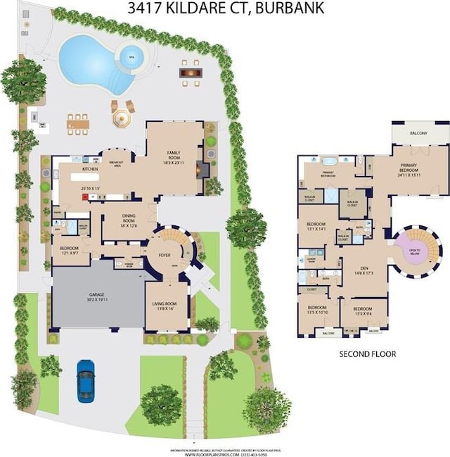 3417 Kildare Ct, Burbank, CA 91504 - view of home floor plan
