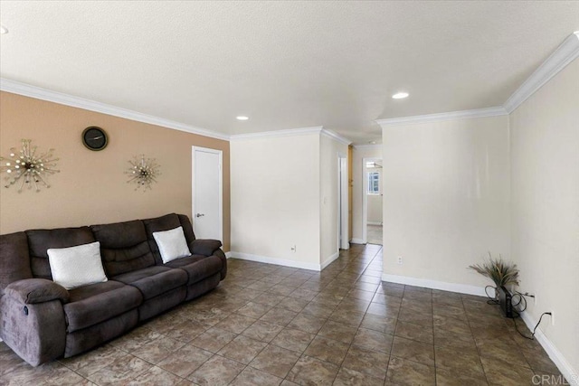 390 N 1st St Unit 23, El Cajon, CA 92021 - living area featuring crown molding and recessed lighting