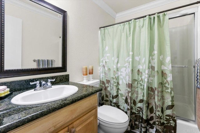 390 N 1st St Unit 23, El Cajon, CA 92021 - bathroom with crown molding, vanity, and shower / tub combo