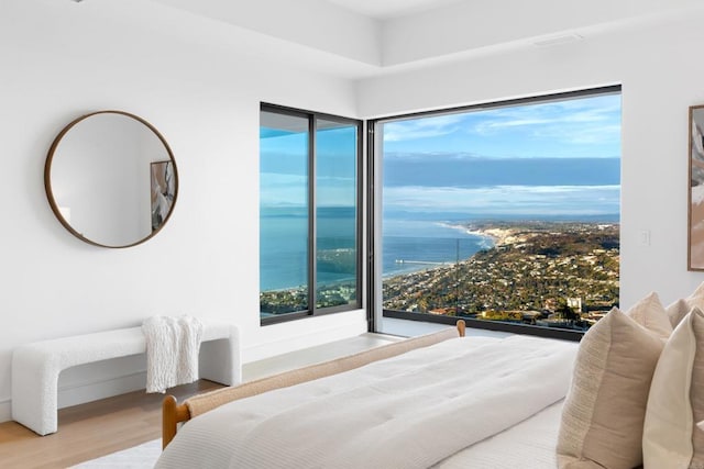 2082 Via Casa Alta, La Jolla, CA 92037 - bedroom featuring wood finished floors and a water view