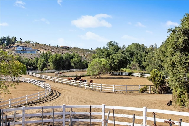 41605 De Portola Rd, Temecula, CA 92592 - view of yard with a rural view and an outdoor riding arena