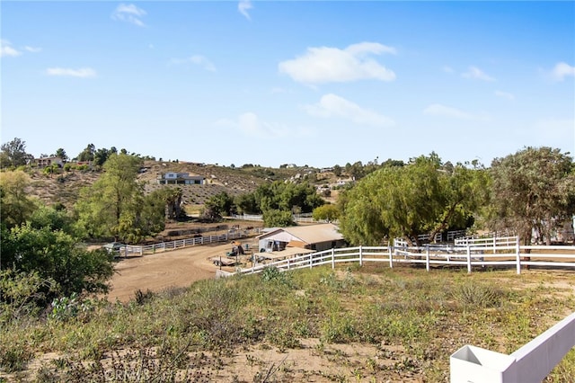 41605 De Portola Rd, Temecula, CA 92592 - view of yard featuring a view of countryside and an enclosed riding area