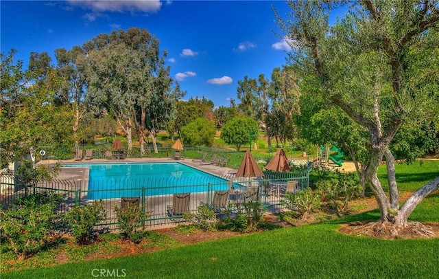 8009 E Eucalyptus Trl, Orange, CA 92869 - community pool featuring view of scattered trees