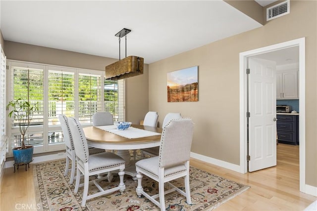 8009 E Eucalyptus Trl, Orange, CA 92869 - dining area with light wood-type flooring and baseboards