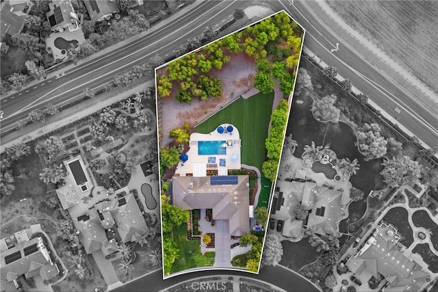 1708 Victoria Way, San Marcos, CA 92069 - aerial overview of property's location featuring property boundaries highlighted