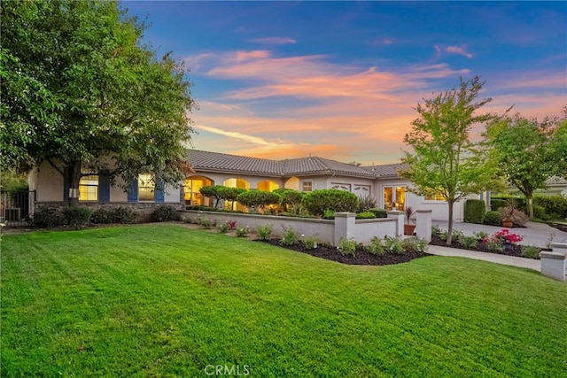 1708 Victoria Way, San Marcos, CA 92069 - yard at dusk featuring a yard and driveway