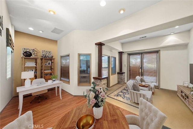 1708 Victoria Way, San Marcos, CA 92069 - office space featuring wood finished floors and recessed lighting