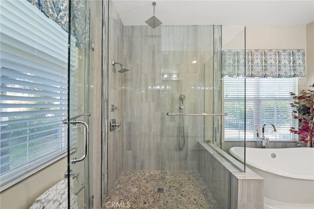 1708 Victoria Way, San Marcos, CA 92069 - bathroom featuring a freestanding bath and a shower stall