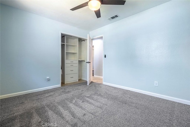 3318 Stanford Ave, Clovis, CA 93611 - unfurnished bedroom with light carpet, ceiling fan, and a closet