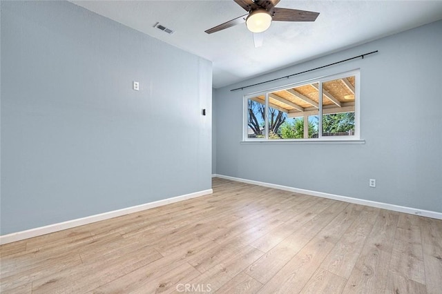 3318 Stanford Ave, Clovis, CA 93611 - spare room with ceiling fan and light wood-type flooring