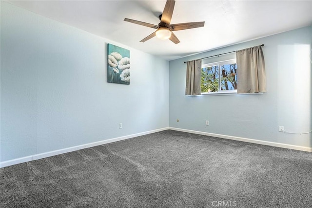 3318 Stanford Ave, Clovis, CA 93611 - empty room featuring a ceiling fan and dark carpet