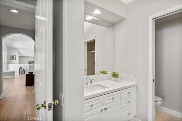 8 Diamant Way, Aliso Viejo, CA 92656 - full bathroom with vanity, recessed lighting, and a shower