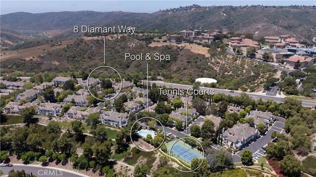 8 Diamant Way, Aliso Viejo, CA 92656 - aerial perspective of suburban area with a mountainous background