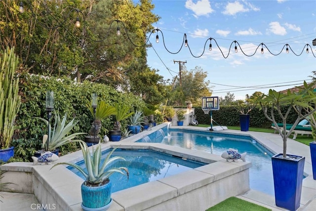 4328 Sunset Ave, Montrose, CA 91020 - view of pool featuring a pool with connected hot tub