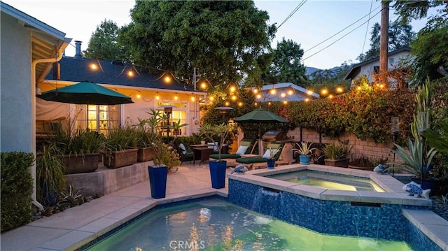 4328 Sunset Ave, Montrose, CA 91020 - view of pool featuring a patio and a pool with connected hot tub