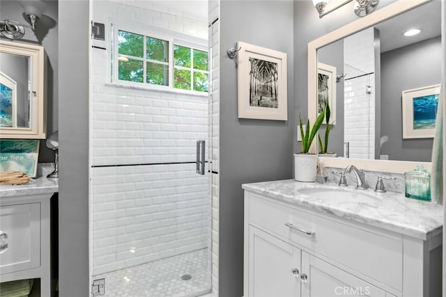 4328 Sunset Ave, Montrose, CA 91020 - bathroom featuring a shower stall and vanity