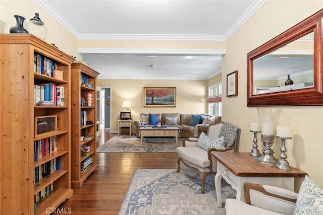 4328 Sunset Ave, Montrose, CA 91020 - living room with wood finished floors and ornamental molding