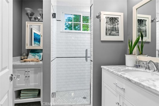 4328 Sunset Ave, Montrose, CA 91020 - bathroom featuring vanity and a shower stall