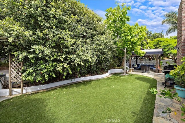 490 Agate, Laguna Beach, CA 92651 - view of grassy yard featuring a gazebo and a patio area
