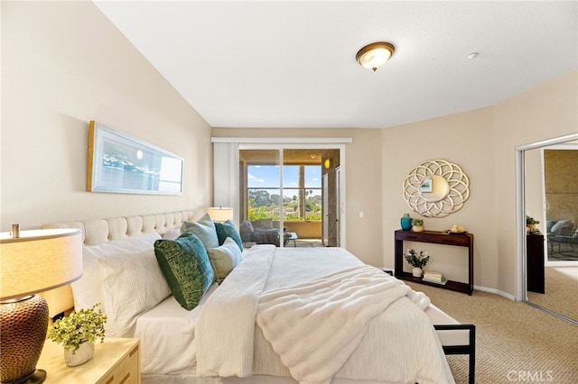 4025 Canario St Unit 142, Carlsbad, CA 92008 - bedroom with access to exterior and light colored carpet