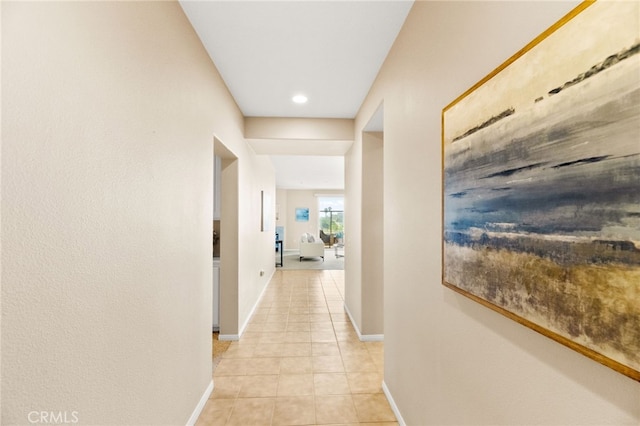 4025 Canario St Unit 142, Carlsbad, CA 92008 - corridor with light tile patterned floors and recessed lighting