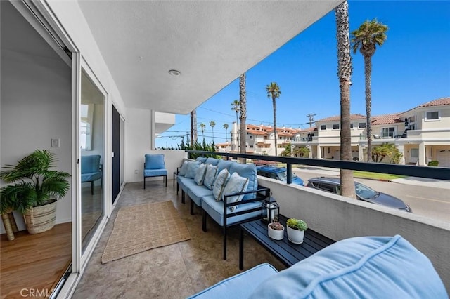 1201 S Catalina Ave Unit 3A, Redondo Beach, CA 90277 - balcony with an outdoor living space and a residential view
