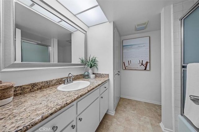 1201 S Catalina Ave Unit 3A, Redondo Beach, CA 90277 - full bath featuring vanity and an enclosed shower