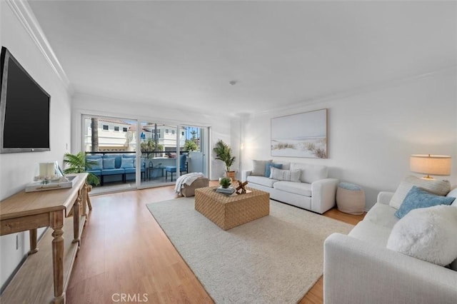 1201 S Catalina Ave Unit 3A, Redondo Beach, CA 90277 - living area featuring ornamental molding and light wood-style flooring