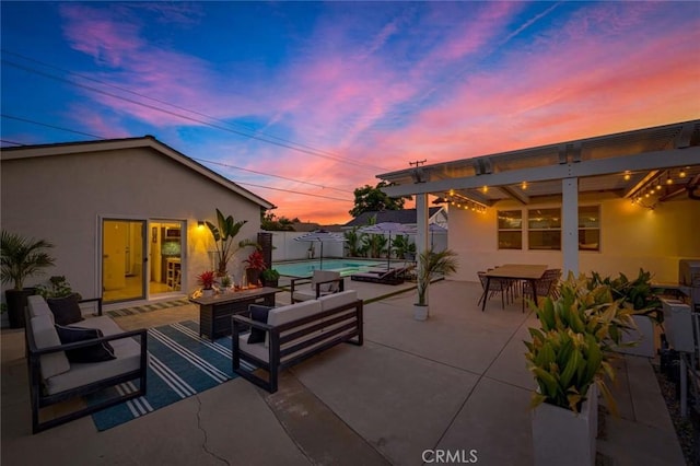 1402 E Rose Ave, Orange, CA 92867 - view of patio featuring an outdoor hangout area and a pergola