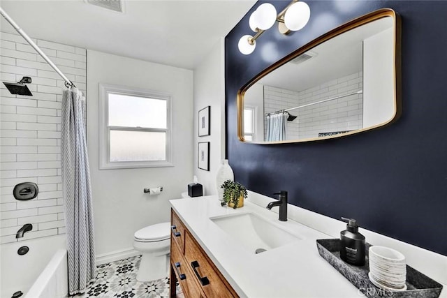 1402 E Rose Ave, Orange, CA 92867 - full bath with vanity, shower / bath combo, and tile patterned floors