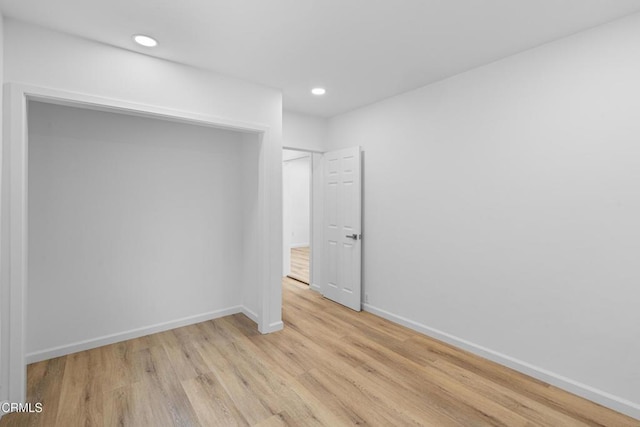 341 1st St, Fillmore, CA 93015 - unfurnished bedroom featuring light wood-style floors and recessed lighting
