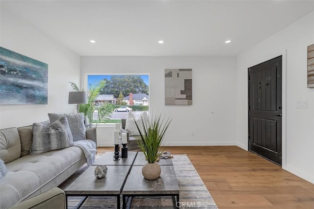 433 N Buena Vista St, Burbank, CA 91505 - living room featuring recessed lighting and light wood-type flooring