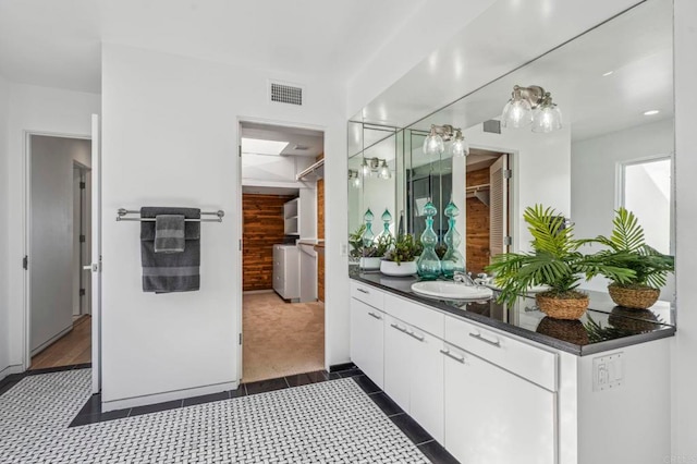 1716 Ocean Front, Del Mar, CA 92014 - bathroom with vanity and tile patterned flooring