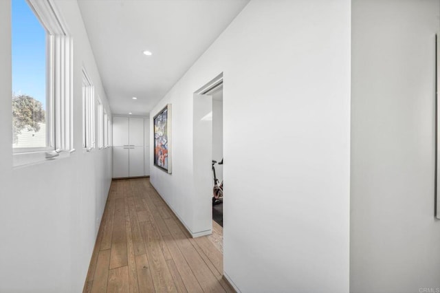1716 Ocean Front, Del Mar, CA 92014 - corridor featuring light wood-style floors and recessed lighting