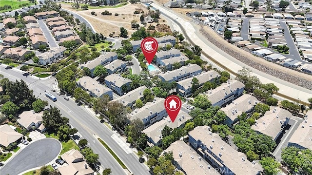565 N Pageant Dr Unit B, Orange, CA 92869 - aerial view of property's location with nearby suburban area