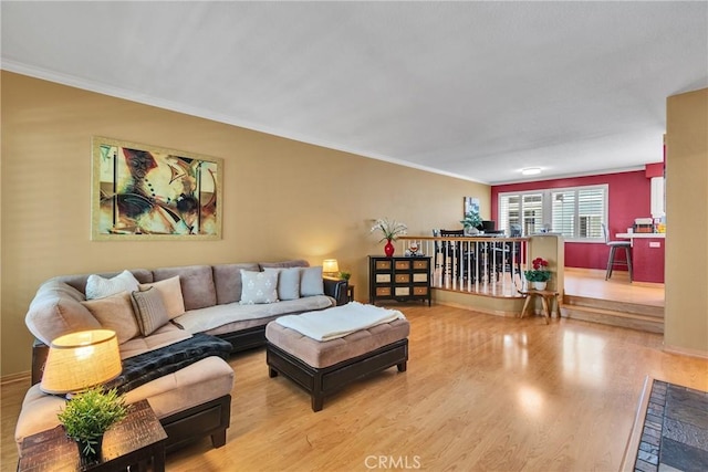 565 N Pageant Dr Unit B, Orange, CA 92869 - living room with wood finished floors and crown molding
